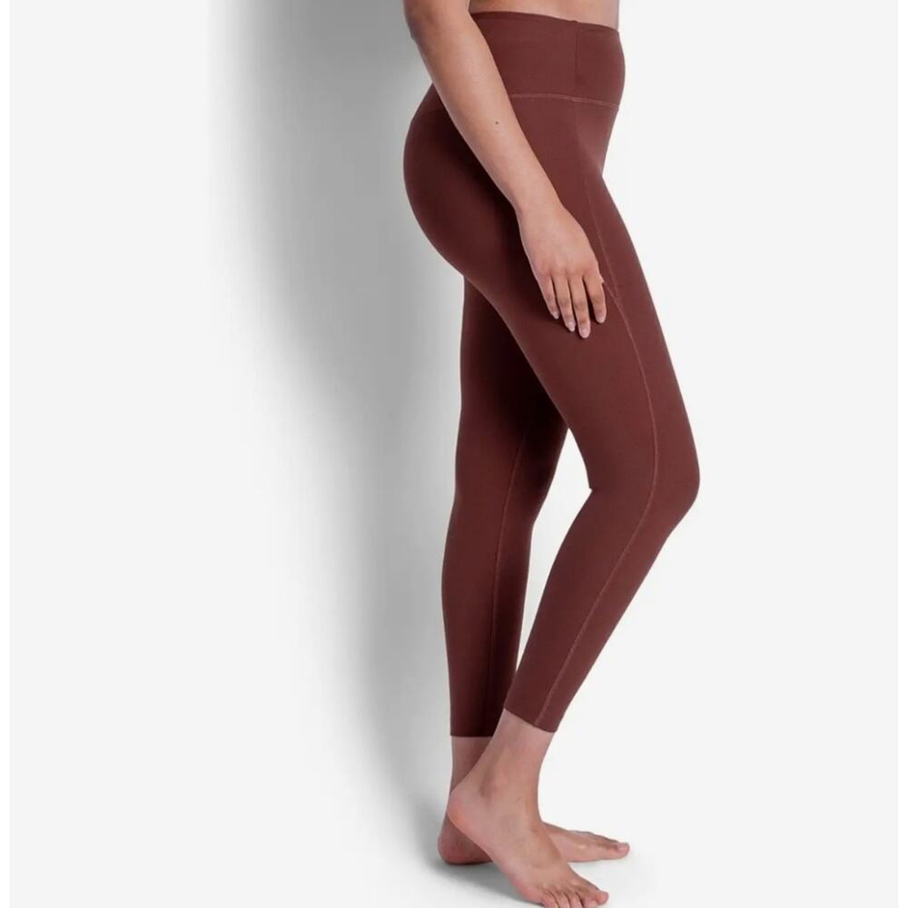 NWT Girlfriend Collective Compressive High Rise 7/8 Leggings Earth Brown M - Picture 2 of 10